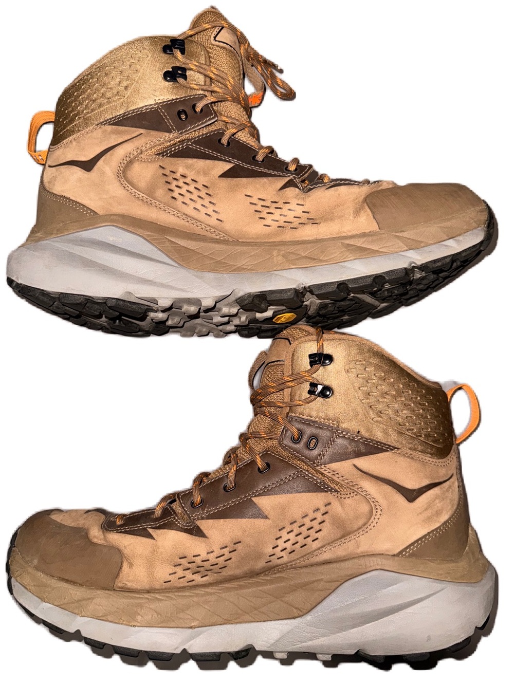 HOKA Kaha GTX Brown Tan Hiking Boots Gore-Tex Vibram Lightweight Support Size 12 - Picture 11 of 11